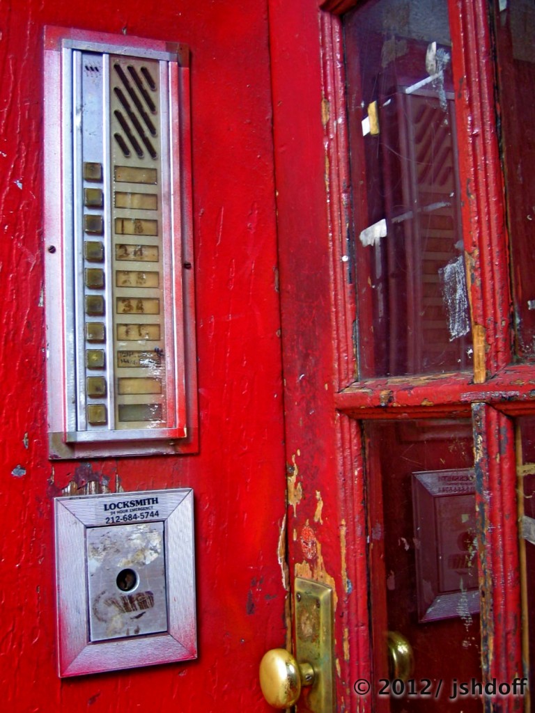 red door. (east 6th street, lower east side, ny)